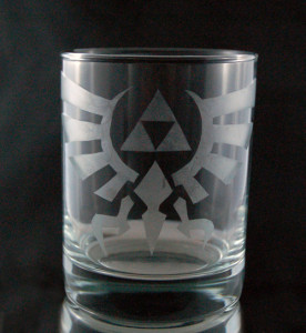 Legend of Zelda Triforce Etched Glass