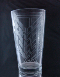 attack on titan wings of freedom survey corps etched glass buy cheap handmade