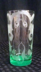 cute Cthulhu etched glass